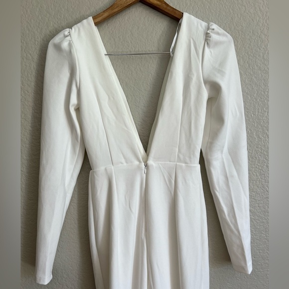 Stunning Romance Off White Long Sleeve Mermaid Maxi Dress - Picture 5 of 8